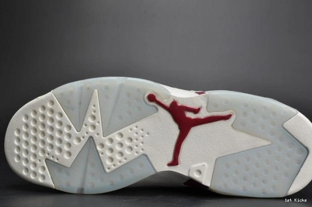 Jordan Retro 6 white Maroon 384664-116 Air 0727